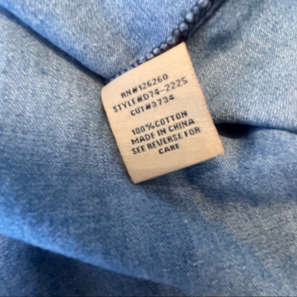 Free Heart Blue Jean Button Up - Picture 7 of 9